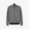 Grey cardigan with tricolour back