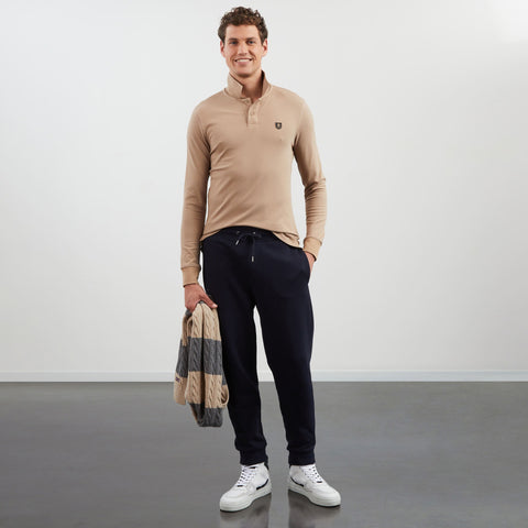 Polo beige manches longues - Image 1