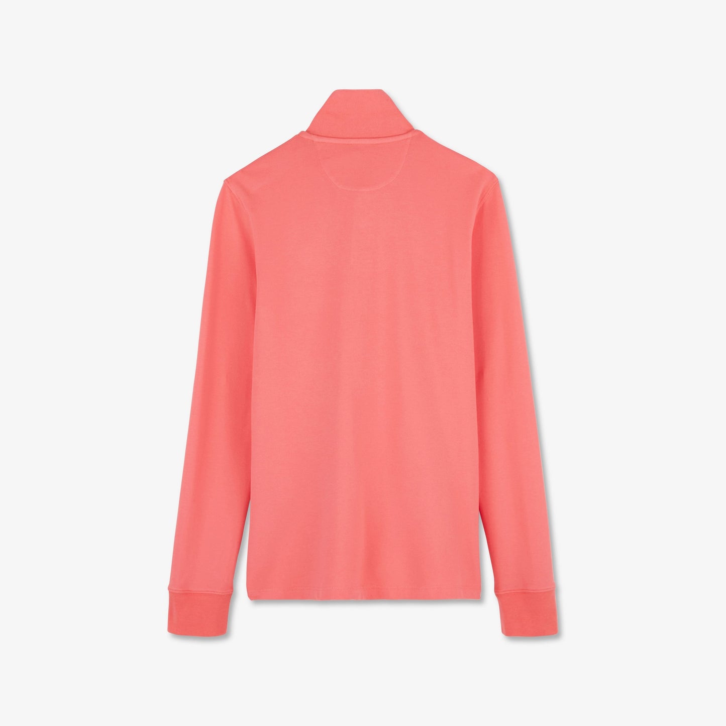 Pink long-sleeved polo shirt