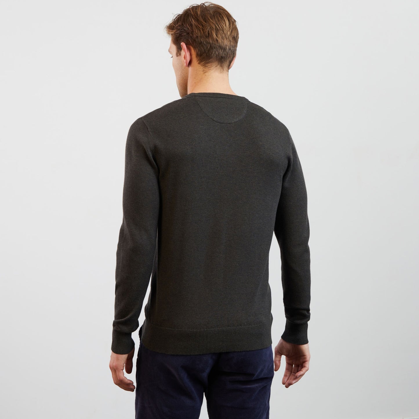 Pull kaki en laine mélangée