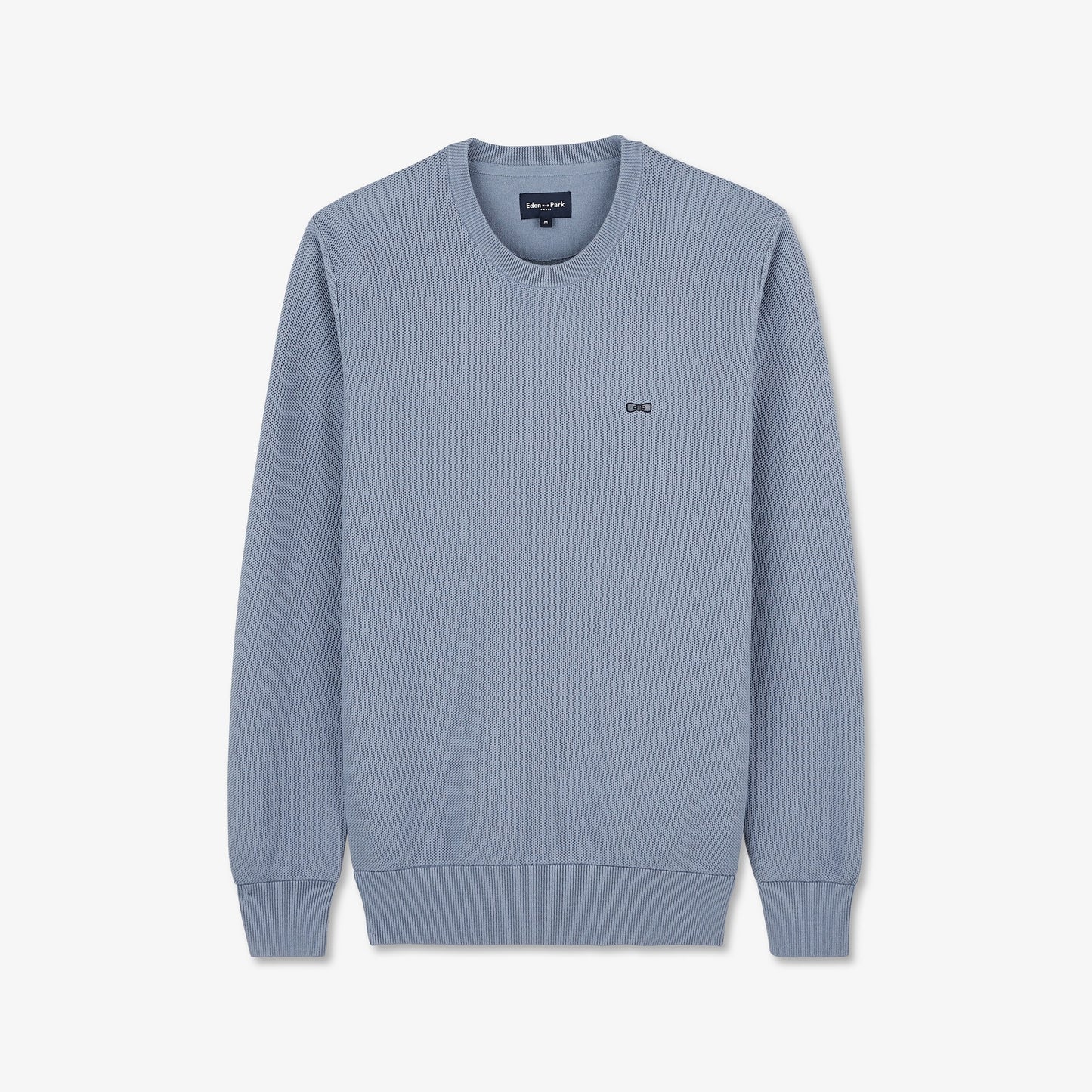 Pull gris en maille fantaisie