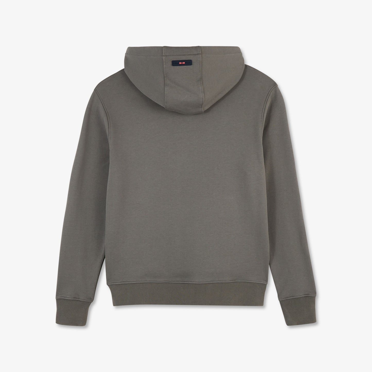 Grey hooded sweatshirt with contrasting detail