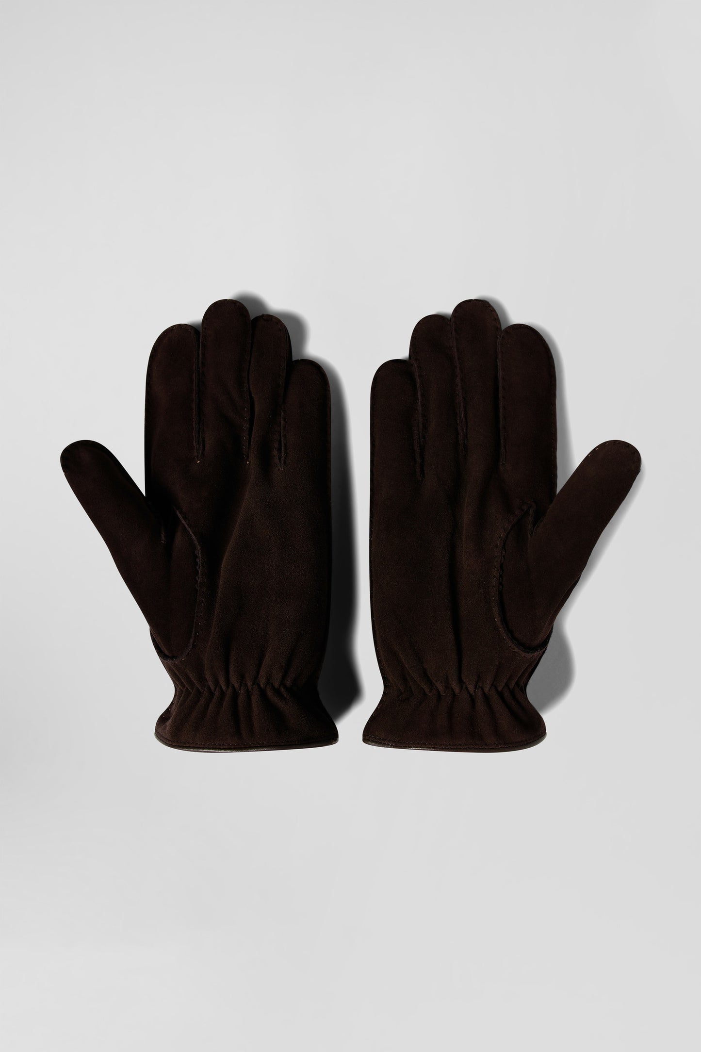 Paire de gants en cuir marron