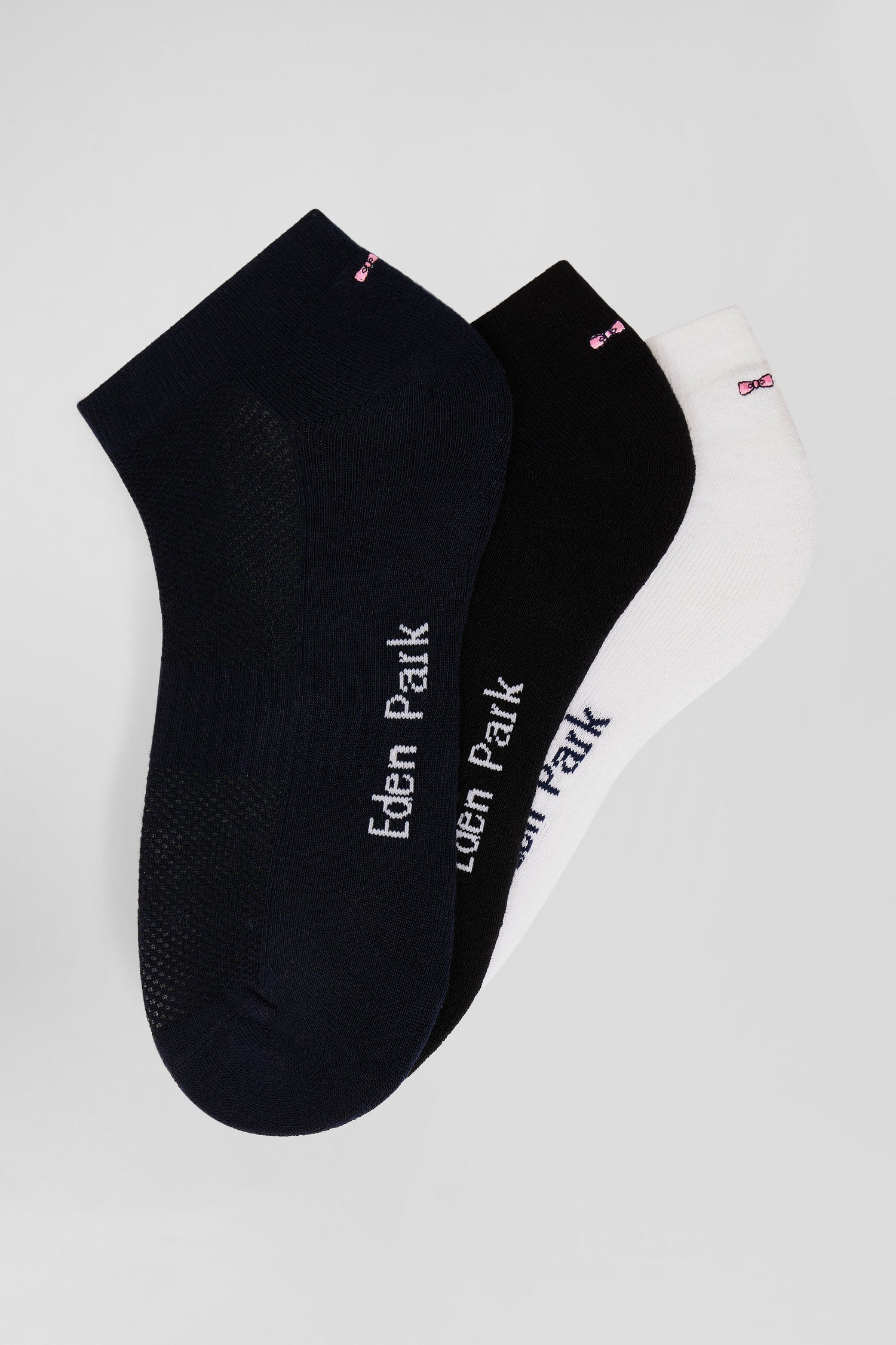 Lot de 3 paires de chaussettes en coton mélangé bleu marine