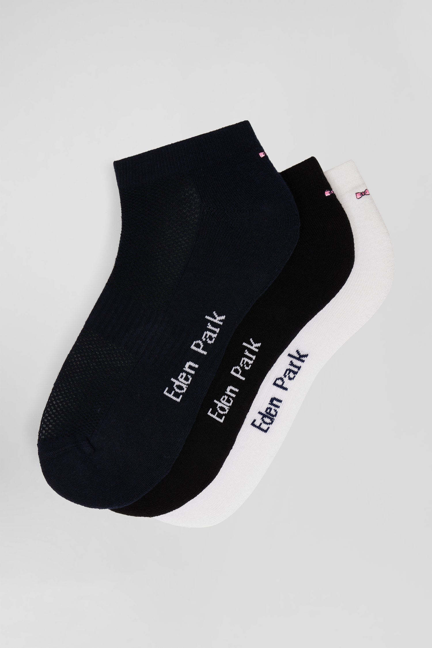 Lot de 3 paires de chaussettes en coton mélangé bleu marine