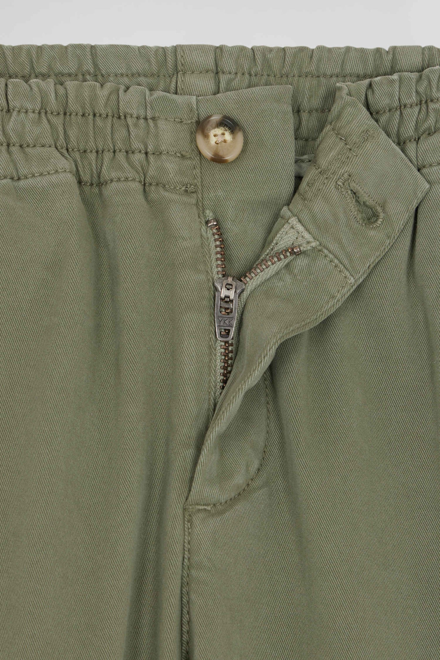 Pantalon chino en coton stretch camel coupe Regular