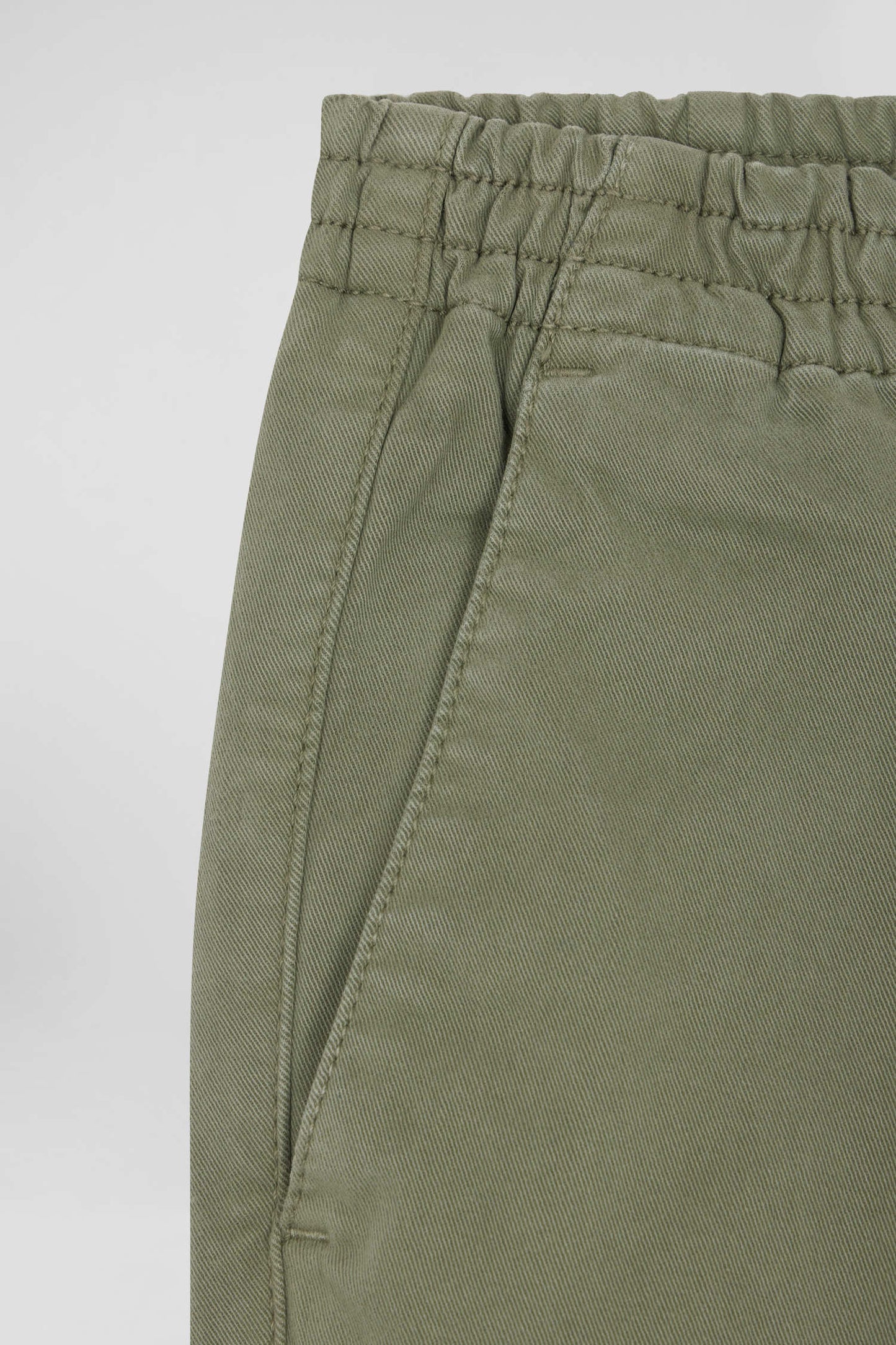 Pantalon chino en coton stretch camel coupe Regular