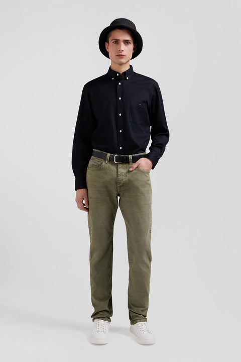 Pantalon 5 poches en coton stretch beige coupe Regular - Image 1