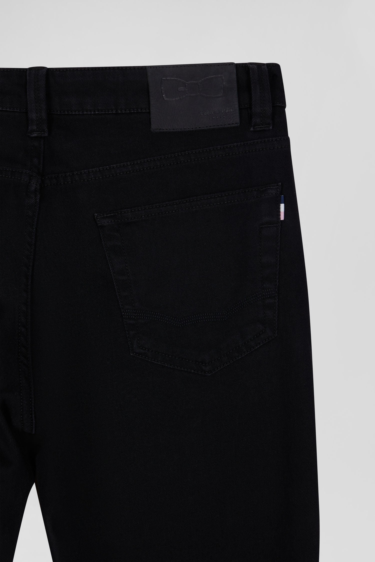 Jean en coton denim stretch mélangé noir coupe Slim