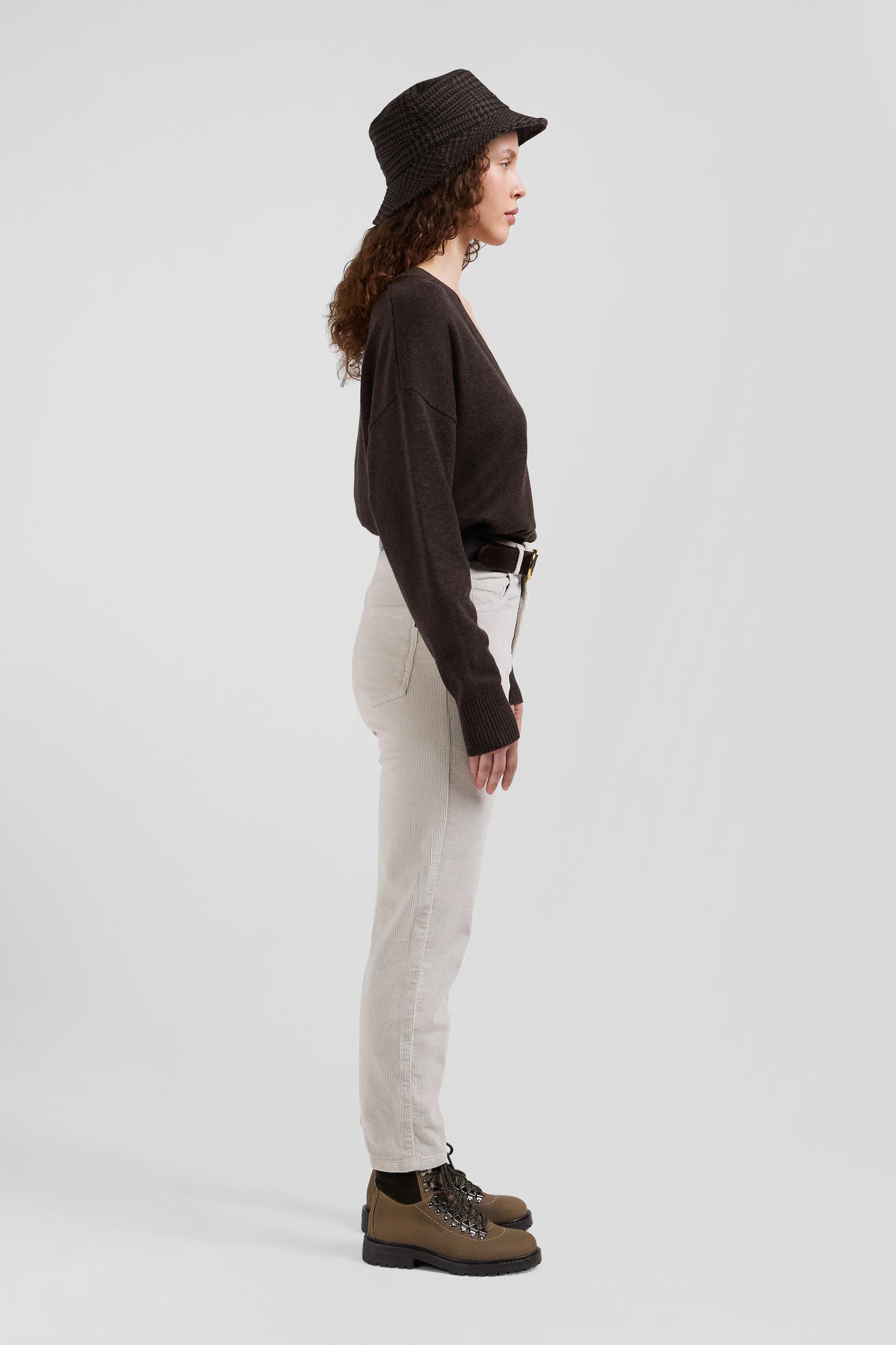 Jean 5 poches en coton stretch beige coupe Comfort