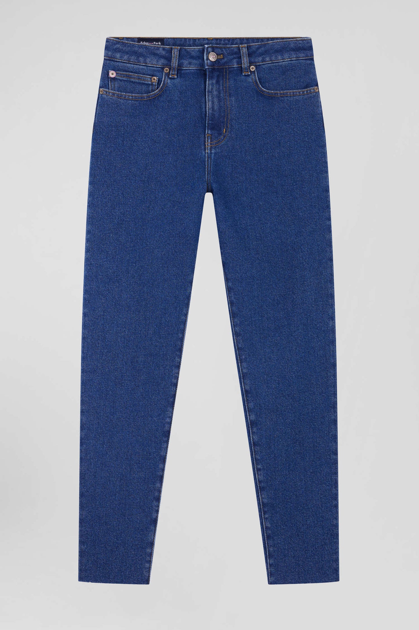 Jean 5 poches en coton bleu foncé coupe Slim