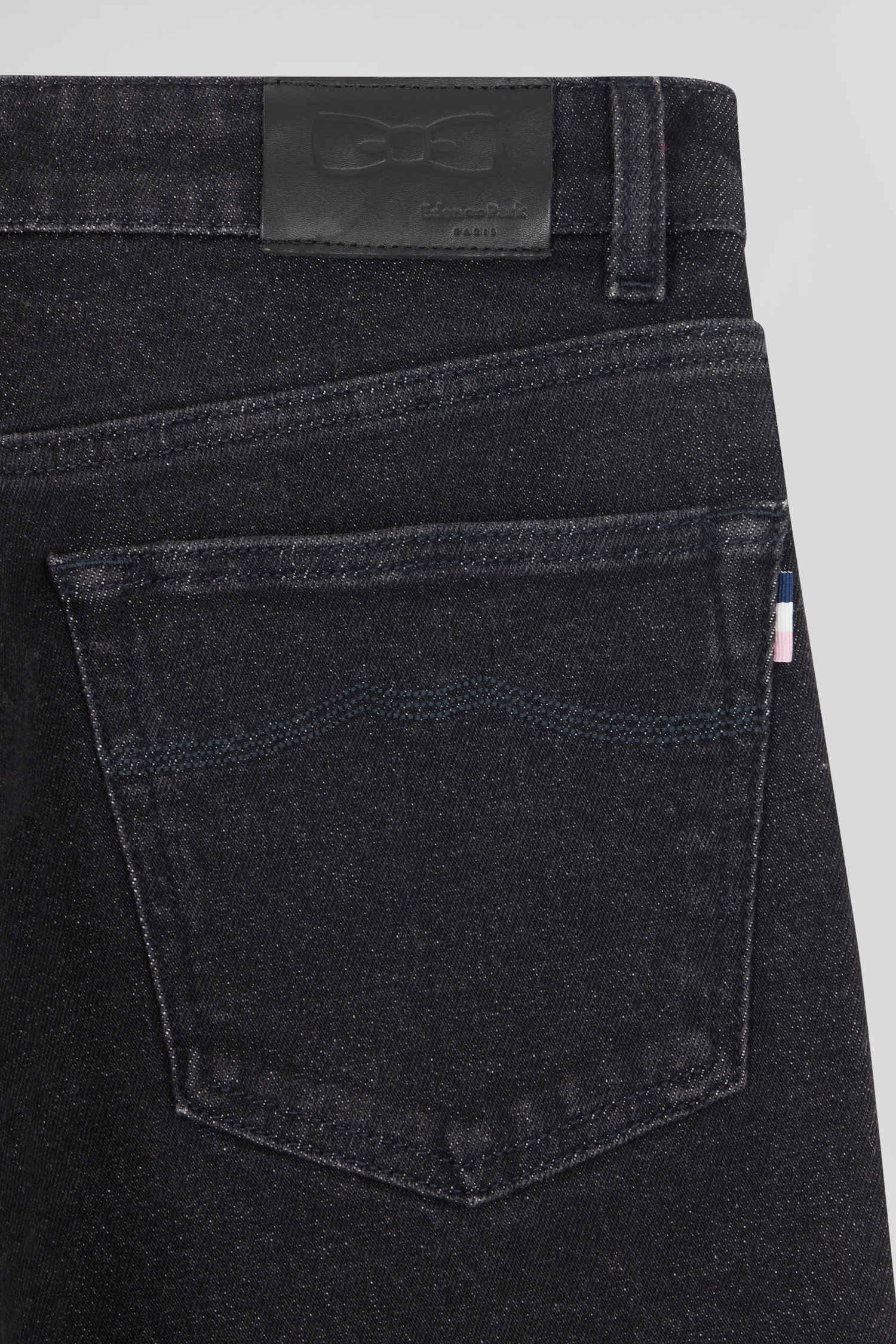 Jean 5 poches en coton stretch noir coupe Regular