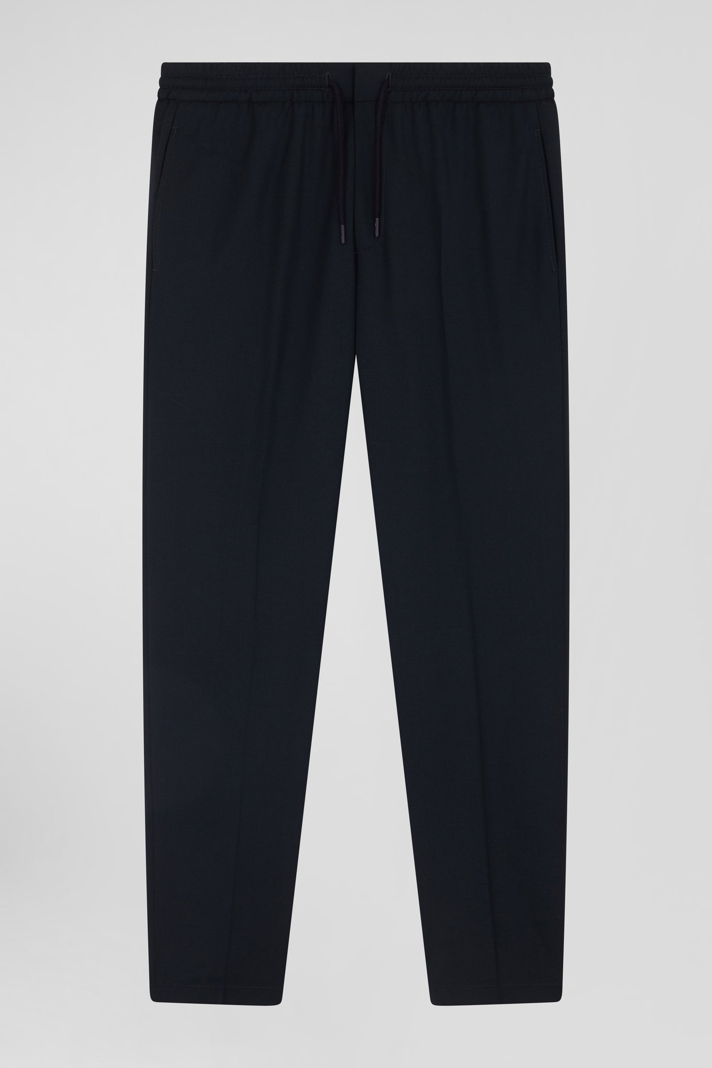 Pantalon en laine stretch kaki taille élastique coupe Modern