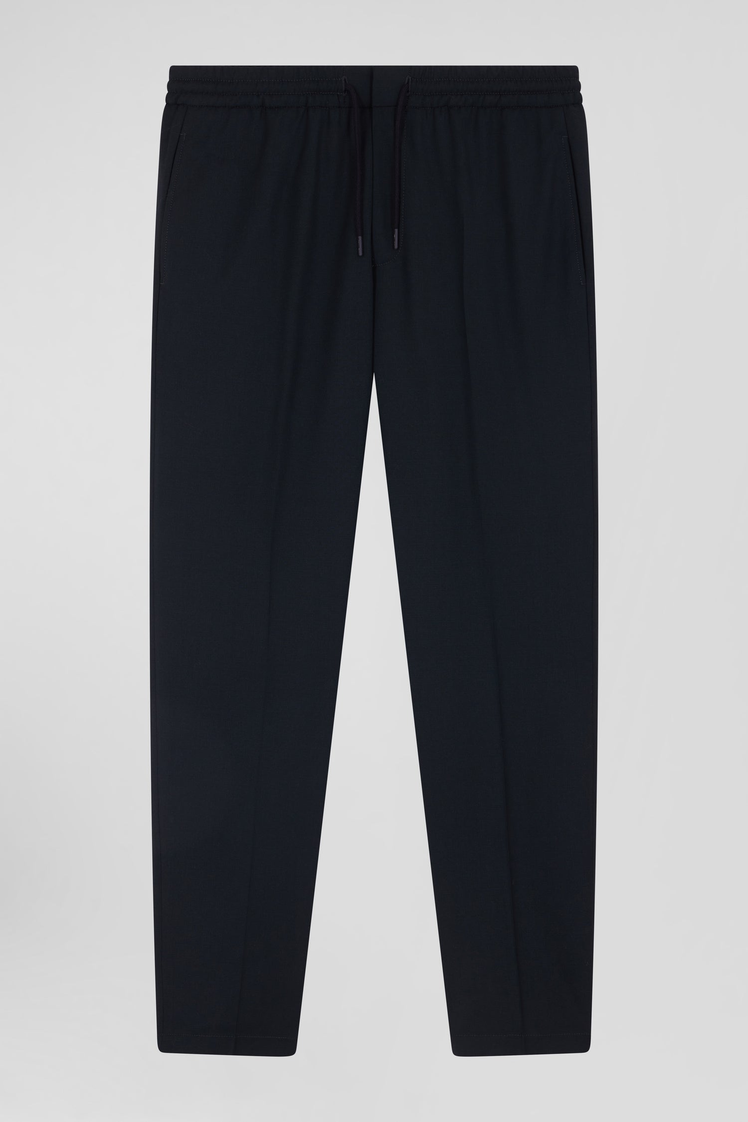 Pantalon en laine stretch kaki taille élastique coupe Modern