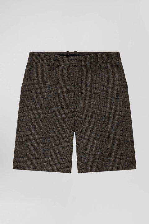 Regular grey blended wool shorts - Image 2