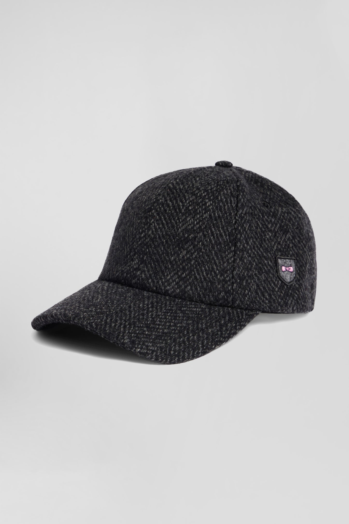 Anthracite grey wool blend cap