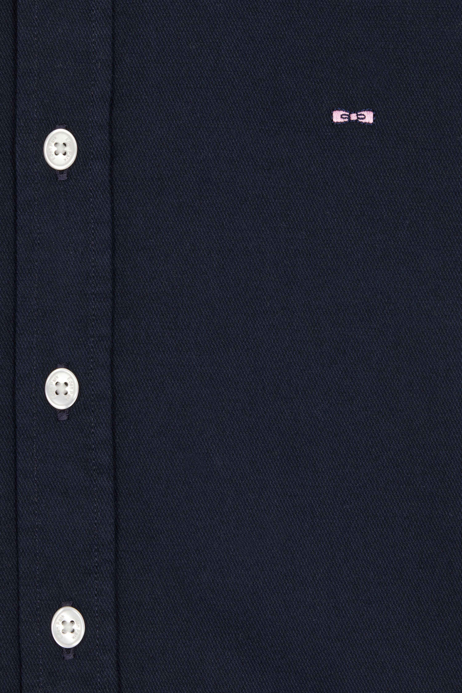 Chemise en coton uni bleu marine en coton oxford coupe Regular