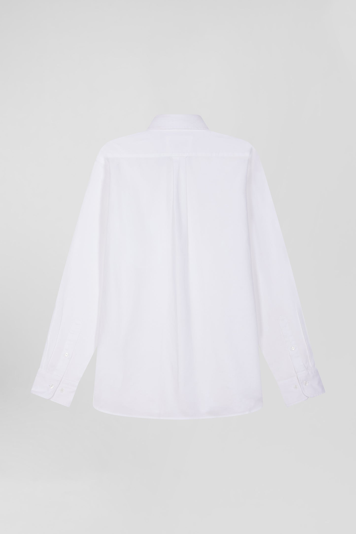 Chemise en piqué coton unie blanche coupe Regular