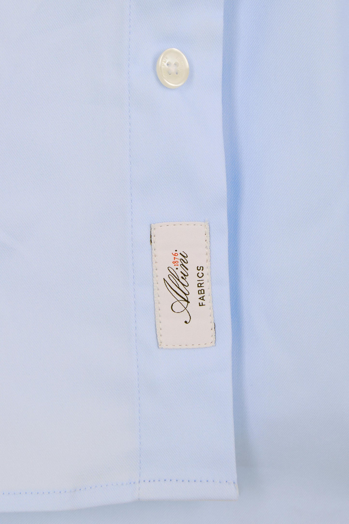 Chemise unie ciel en coton stretch mélangé coupe Regular