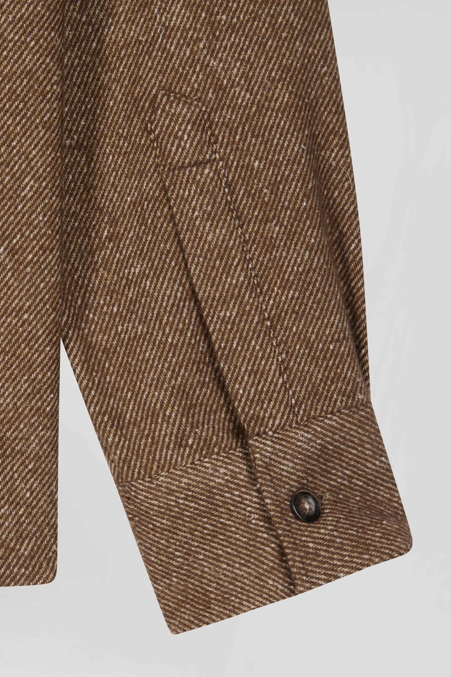 Brown mixed cotton shirt