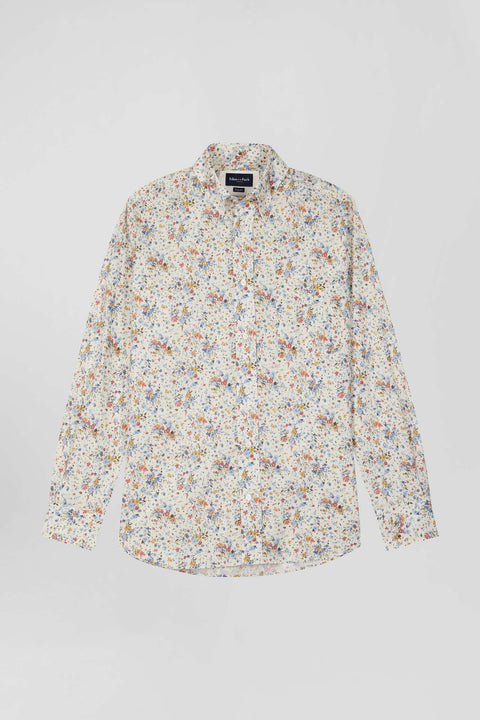 Chemise en popeline de coton imprimé floral coupe Regular - Image 2