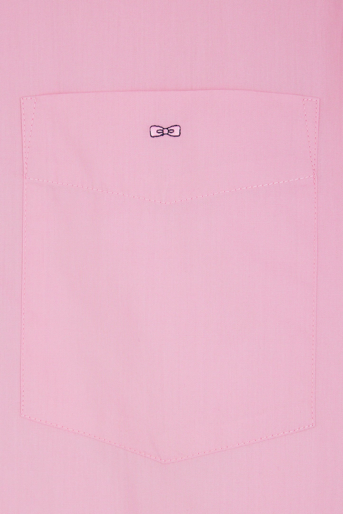 Chemise en popeline de coton rose coupe Regular