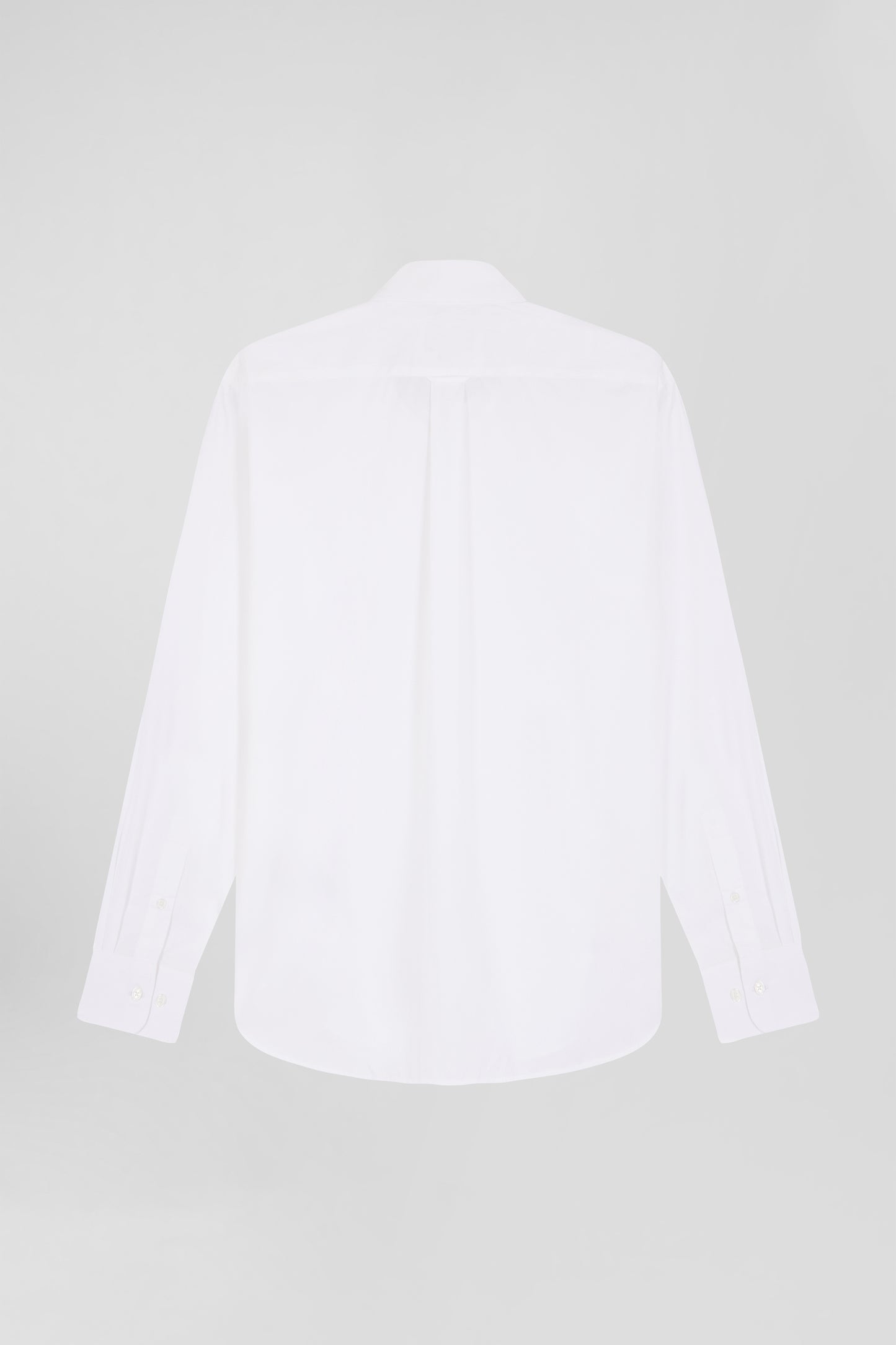 Chemise en popeline de coton blanc coupe Regular