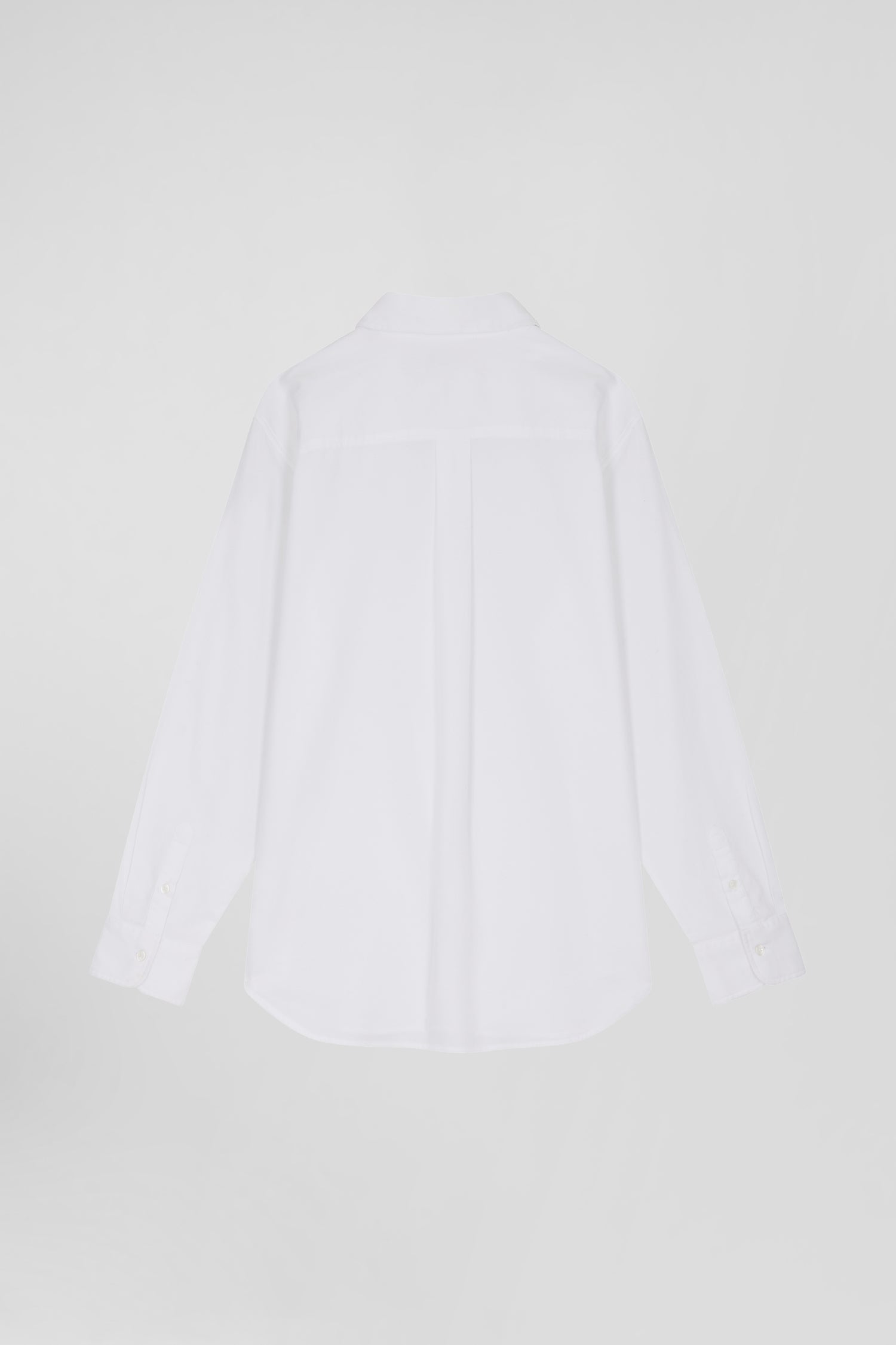 Chemise en popeline de coton blanche coupe Relaxed