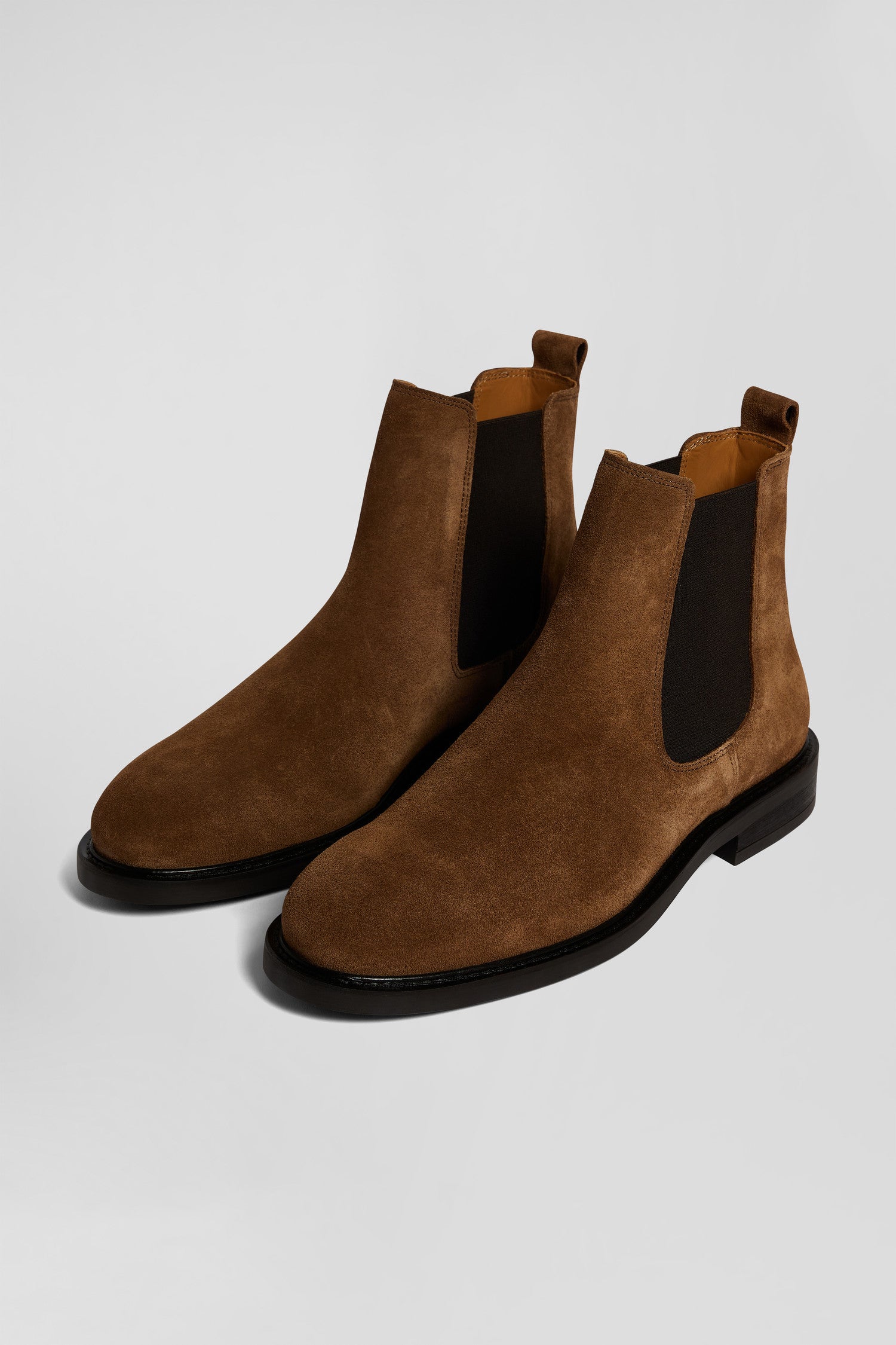 Chelsea boots en cuir de vachette marron