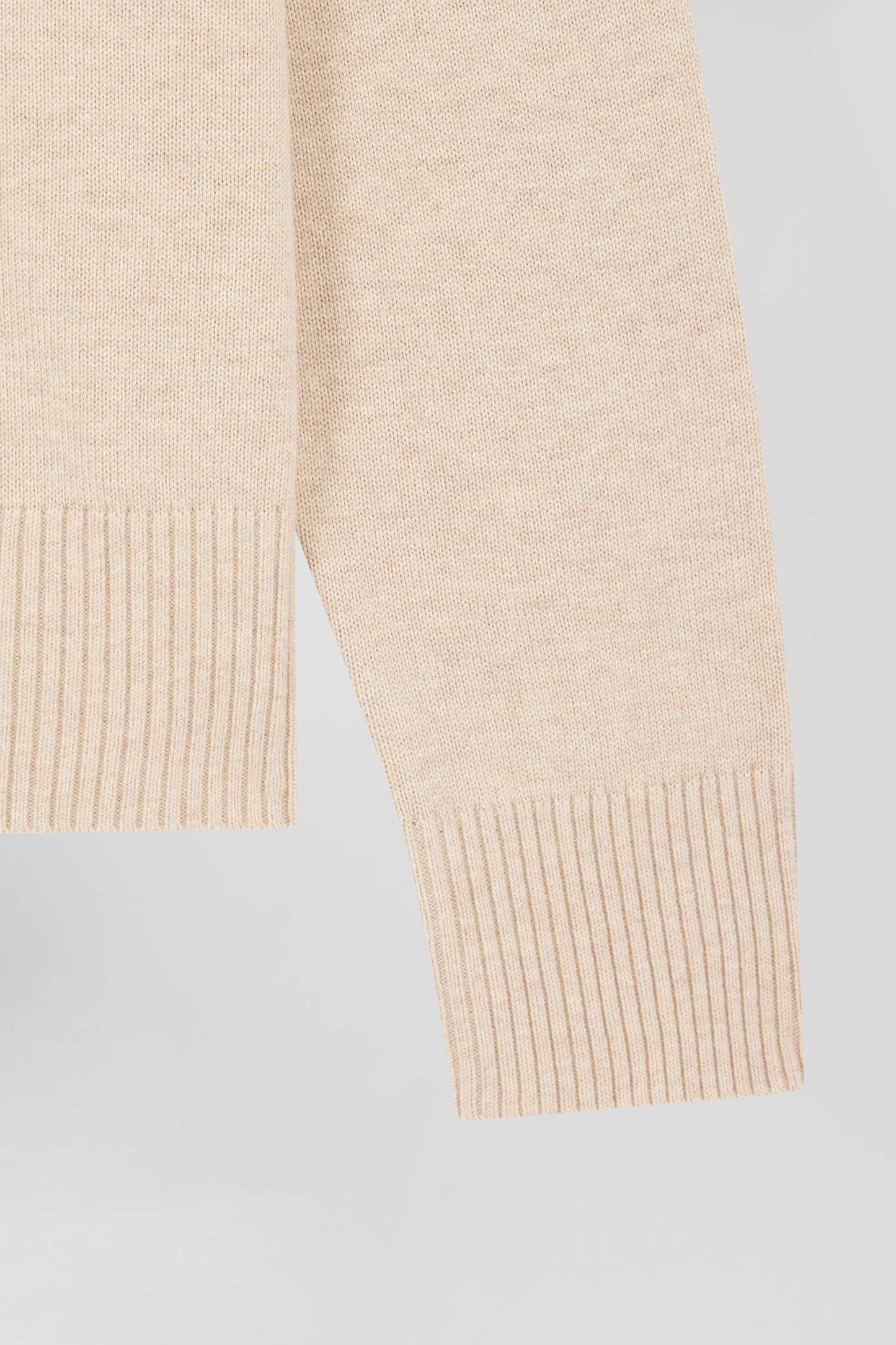 Relax beige blended wool and cotton cardigan