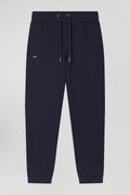 Pantalon jogging en molleton gratté bleu marine coupe Regular