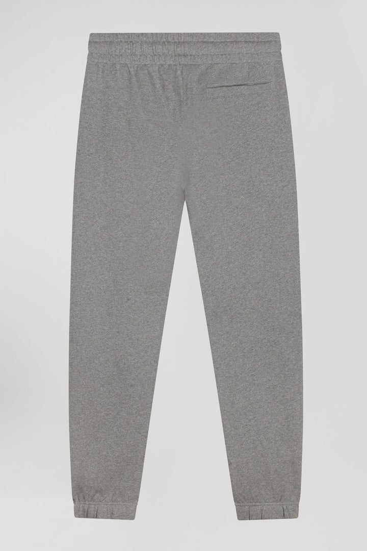 Pantalon jogging en molleton gratté gris coupe Regular