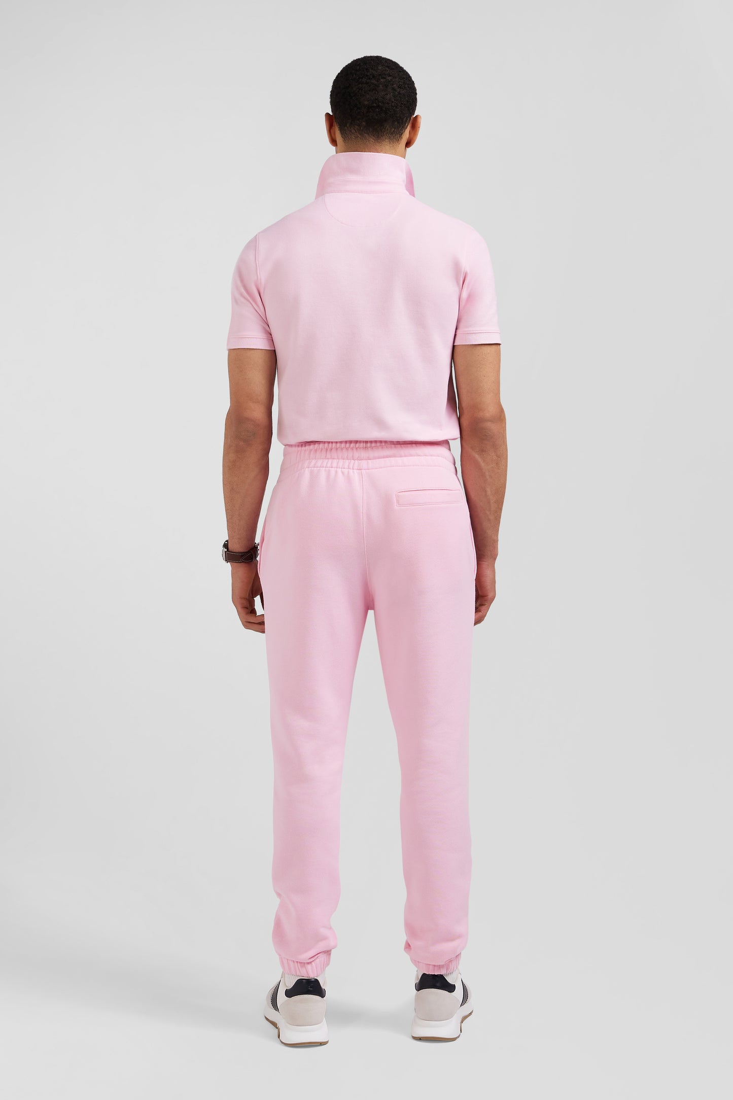 Pantalon jogging en molleton gratté rose coupe Regular