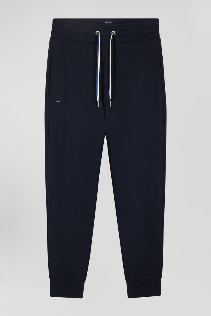 Pantalon jogging en molleton gratté bleu marine coupe Relaxed