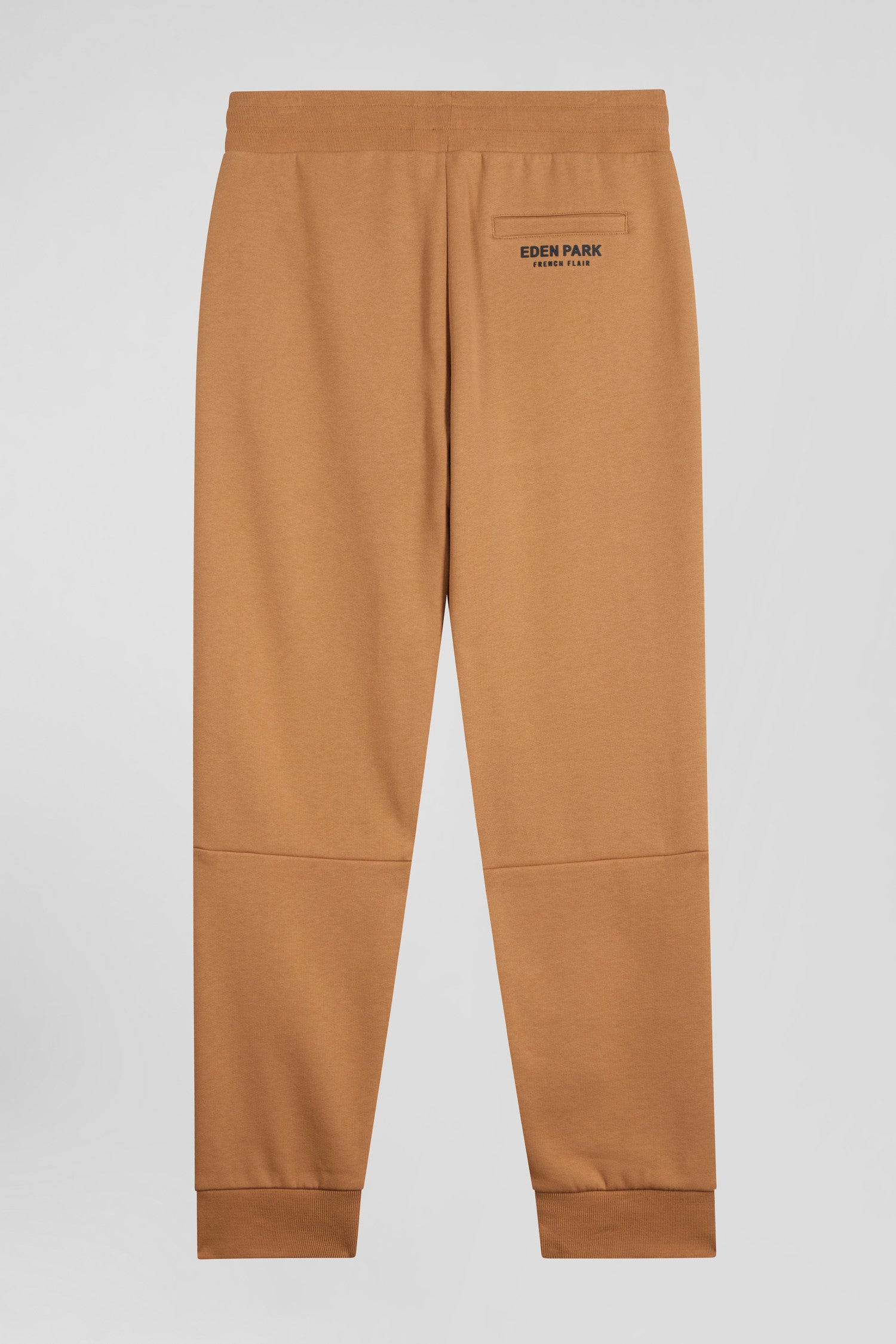 Pantalon jogging en coton mélangé camel galon rayé coupe Regular