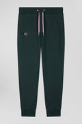 Pantalon jogging en molleton coton gratté noir coupe Regular