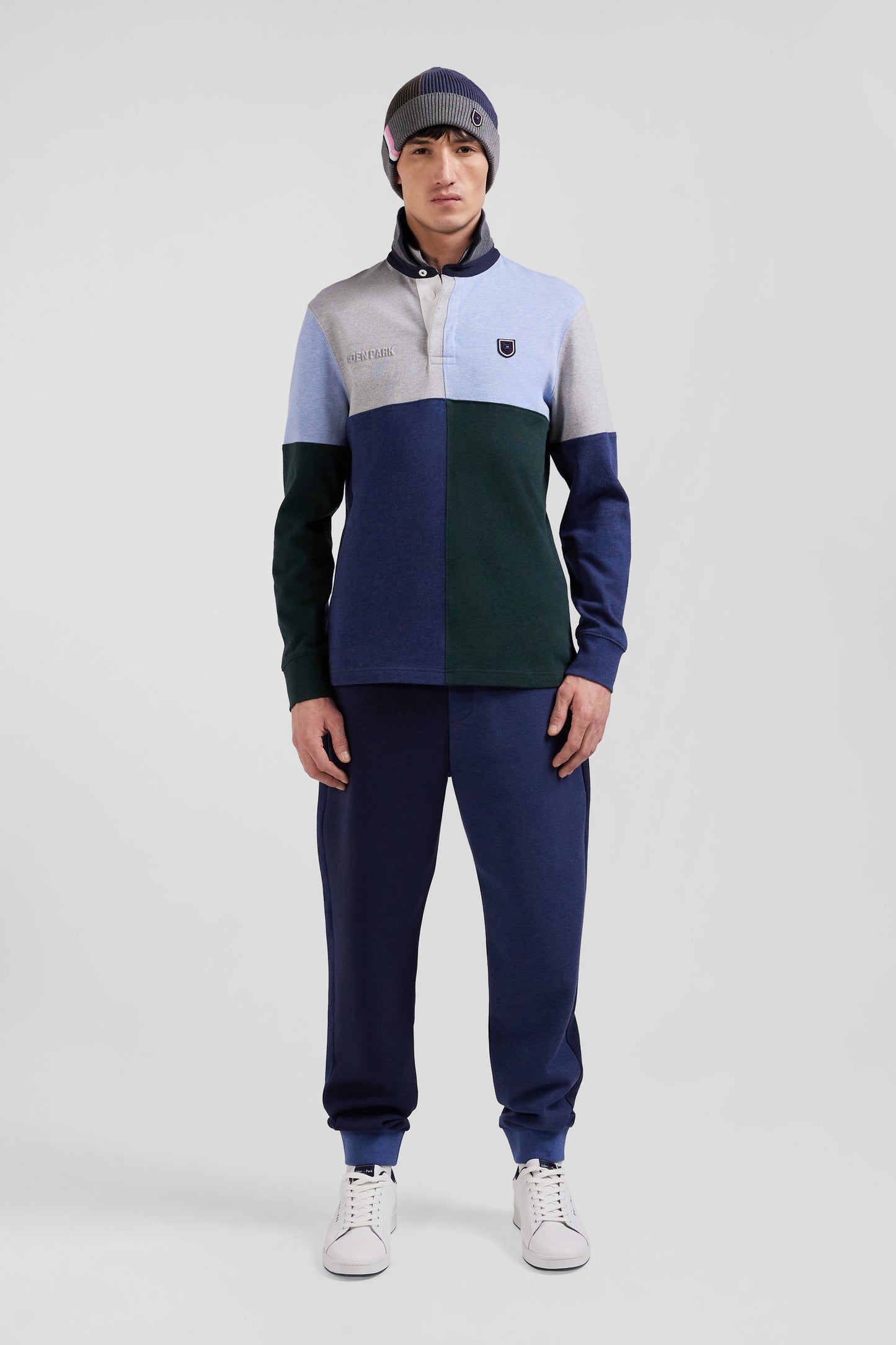 Maillot manches longues coupé-cousu en coton ciel coupe Regular