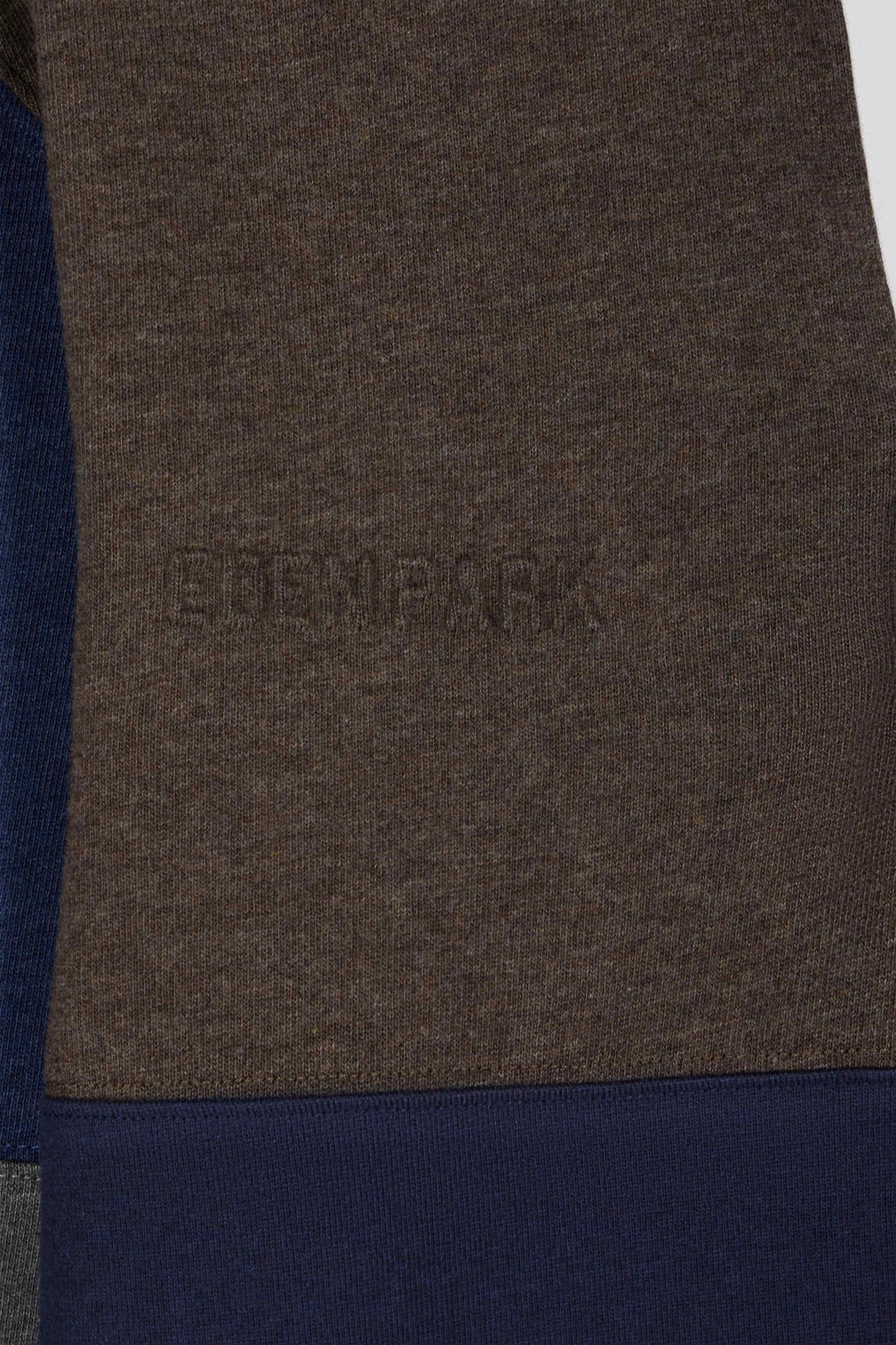 Maillot manches longues coupé-cousu en coton bleu marine coupe Regular