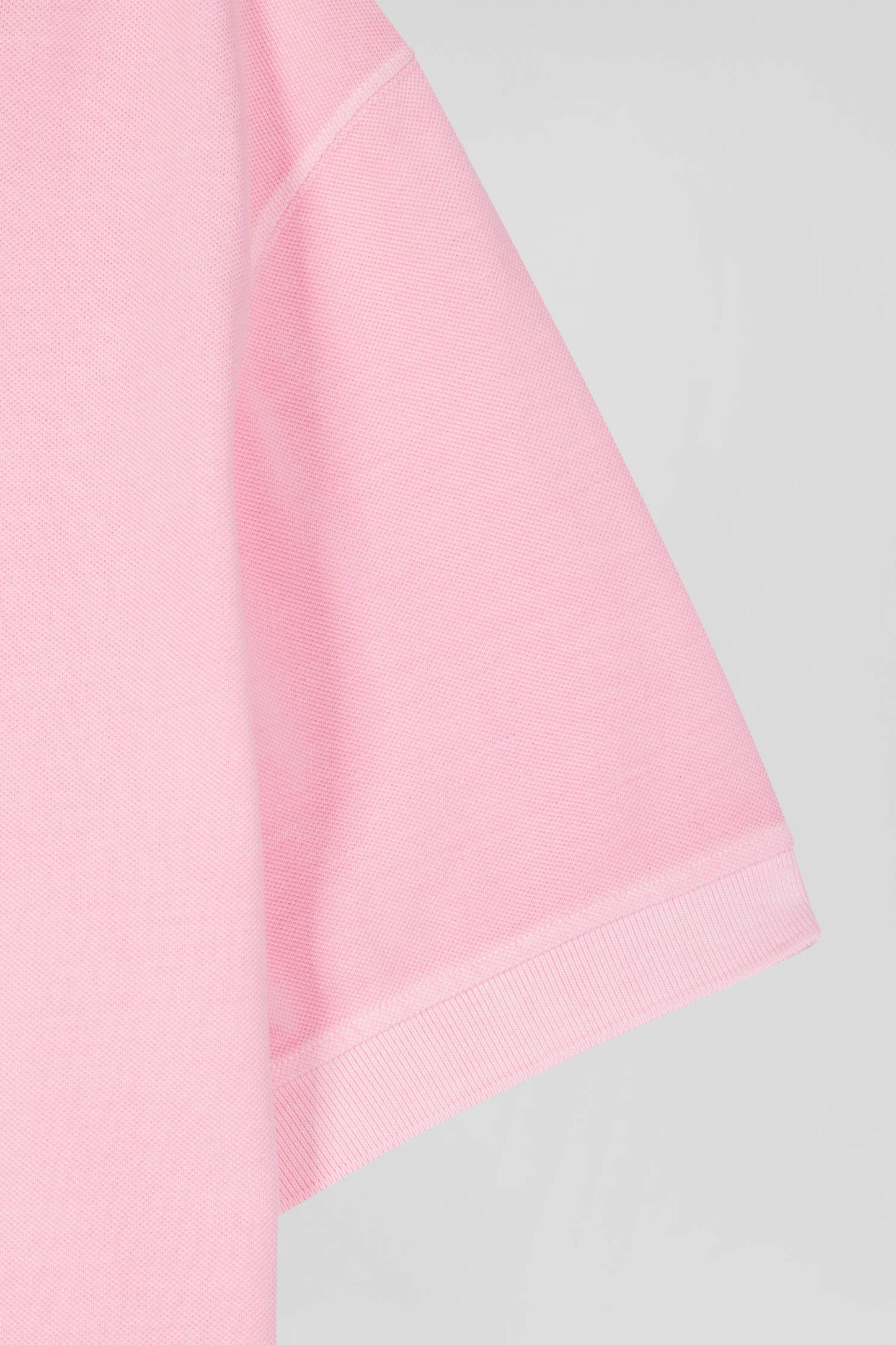 Polo manches courtes unisexe en piqué coton rose surteint coupe Oversized