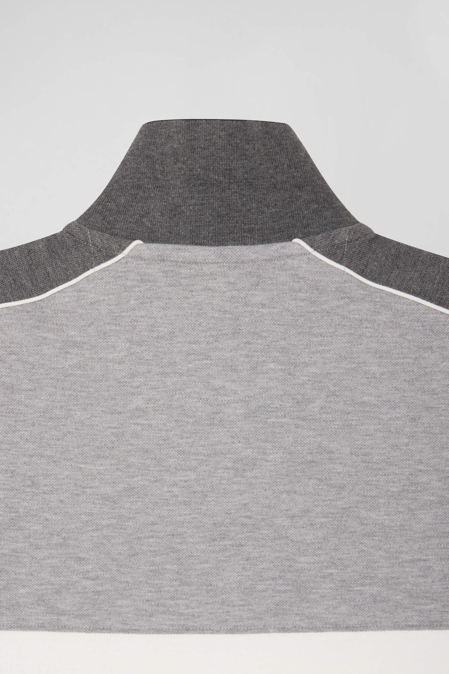 Polo manches courtes tricolore en piqué coton noir inscription Eden Park coupe Regular