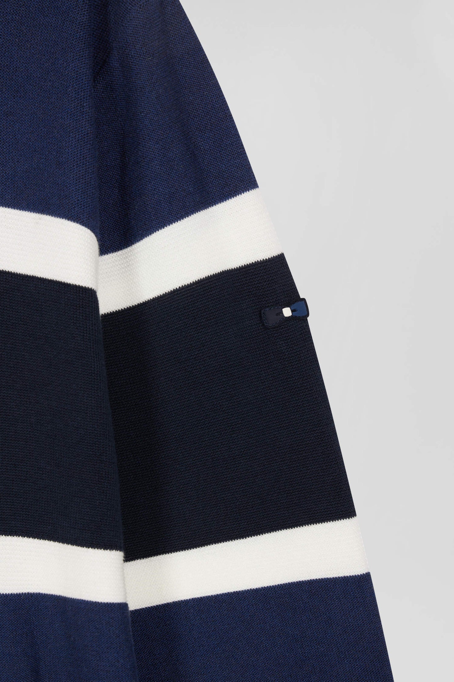 Pull à capuche en coton bleu foncé jacquard EP10 coupe Regular