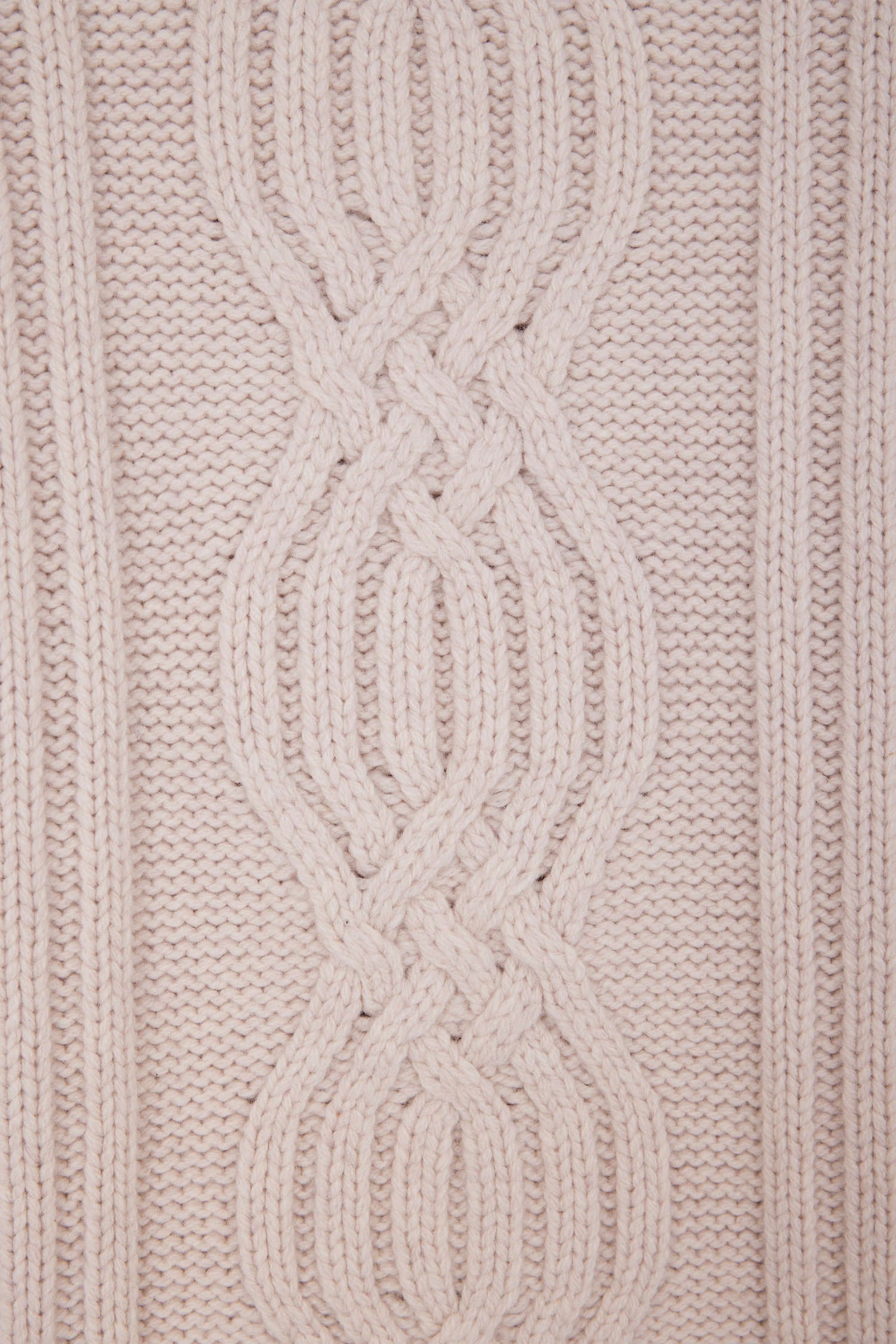 Pull col cheminée en laine mélangée effet nœud ivoire coupe Oversized