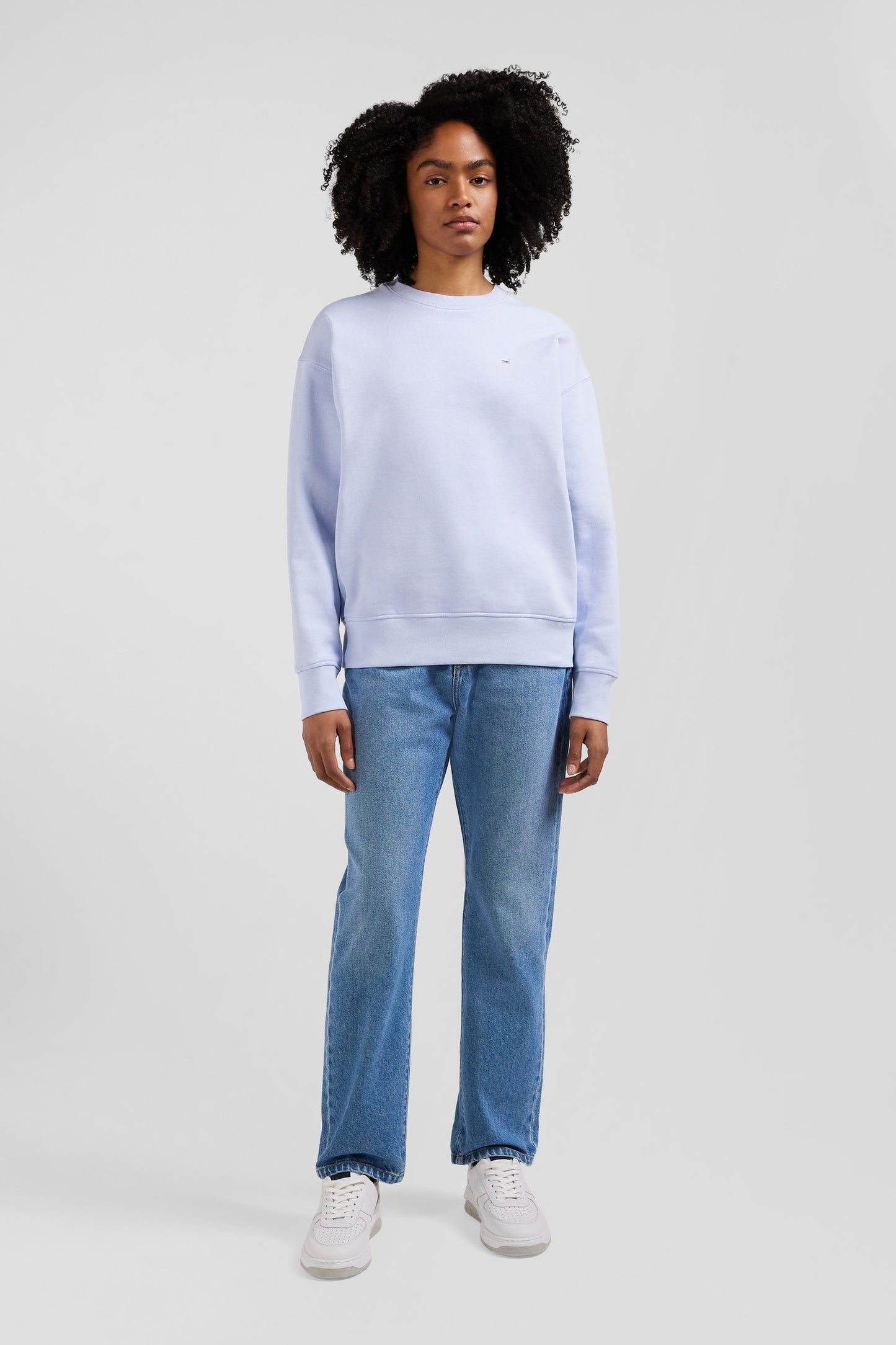 Sweatshirt en molleton coton gratté ciel coupe Relaxed