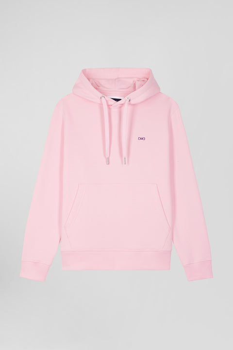 Sweatshirt à capuche en molleton coton rose coupe Regular - Image 2