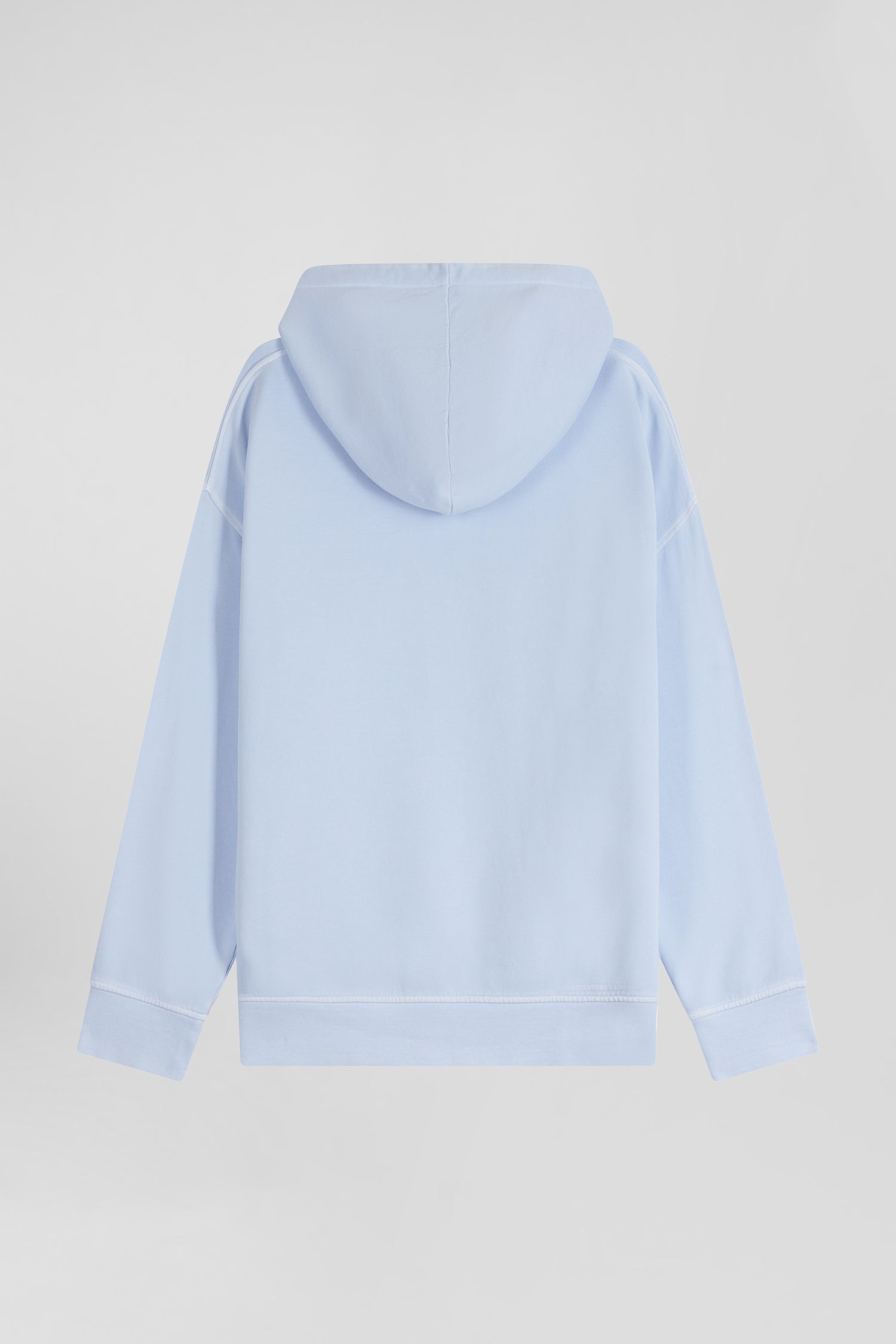 Sweatshirt à capuche unisexe en molleton coton ciel surteint coupe Oversized