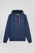 Sweatshirt à capuche en coton bleu marine coupe Relaxed