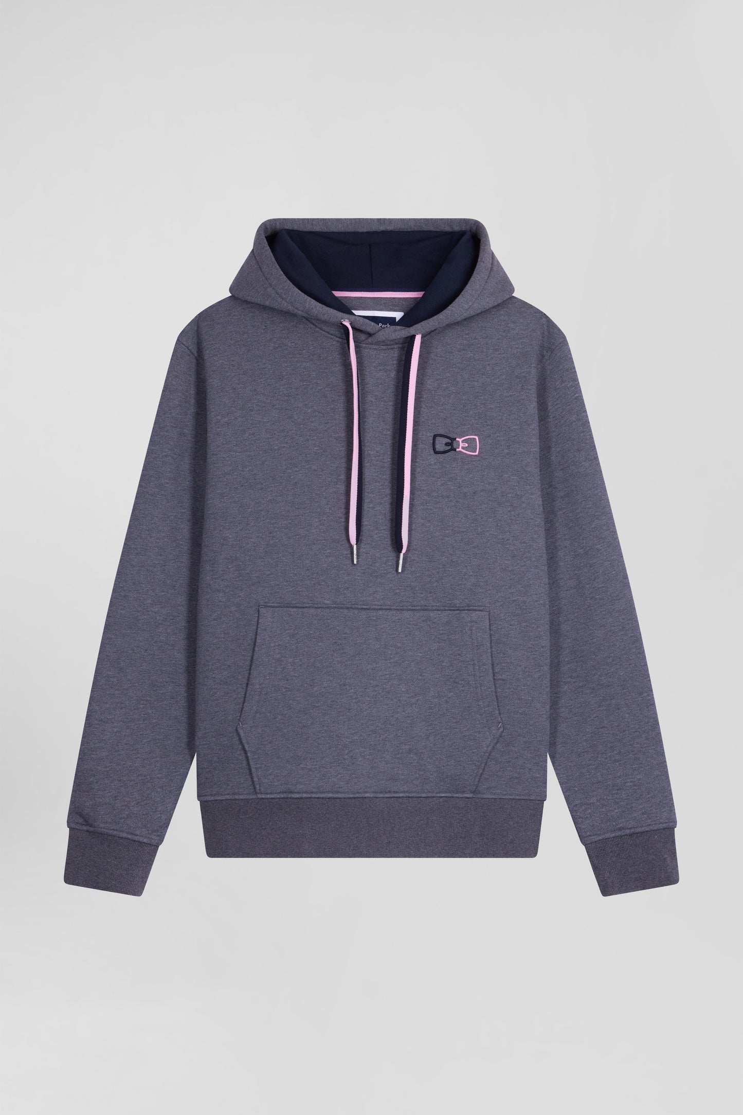 Sweatshirt à capuche en coton gris coupe Relaxed