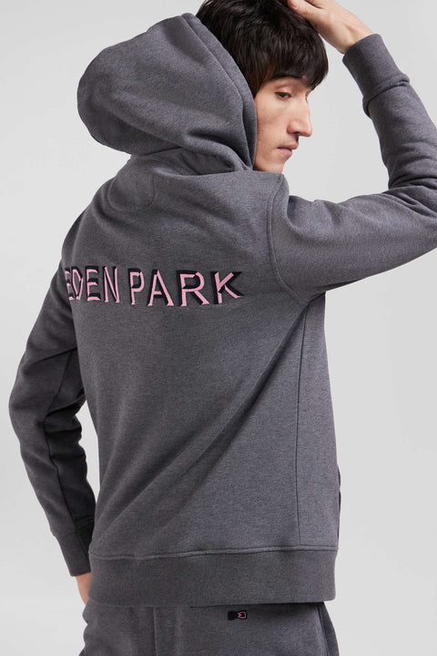 Sweatshirt à capuche en coton gris coupe Relaxed - Image 3