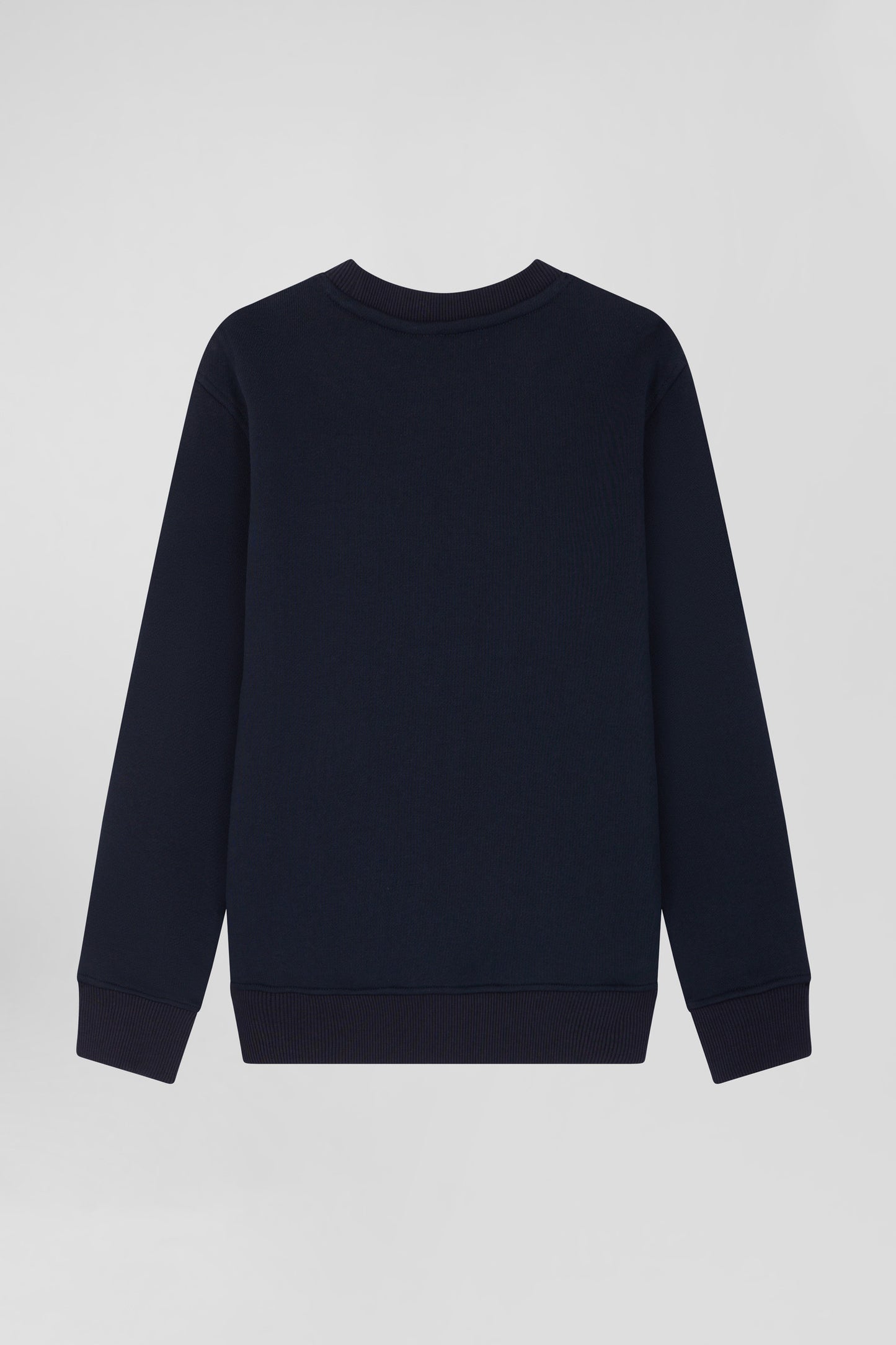 Sweatshirt en coton bleu marine à col rond coupe Regular