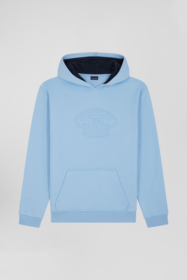 Sweatshirt à capuche en coton mélangé ciel brodé coupe Oversized